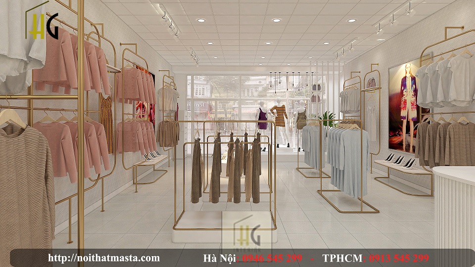 Thiết kế nội thất shop thời trang - chị yến - bình dương